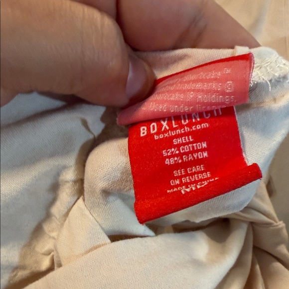 Boxlunch Exclusive - Strawberry Shortcake Ruffled Tie back women's Blouse - Picture 9 of 11